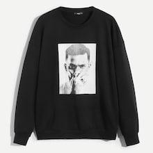Romwe Men Figure Print Pullover