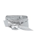 Romwe Wide Obi Wrap Belt - Silver