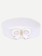 Romwe White Bow Decorated Belt