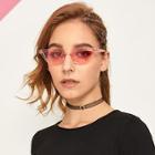 Romwe Transparent Frame Cat Eye Sunglasses