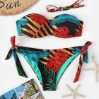 Romwe Tie Side Random Tropical Bikini Set