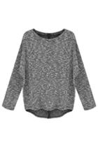Romwe Asymmetric Zippered Back Blouse