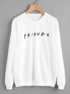 Romwe Friends Print Sweatshirt