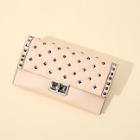 Romwe Metal Design Flap Clutch Bag