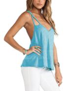 Romwe Spaghetti Strap Backless Loose Cami Top