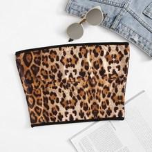 Romwe Leopard Crop Tube Top