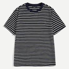 Romwe Guys Short Sleeve Striped Tee