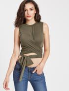 Romwe Cross Warp Tank Top