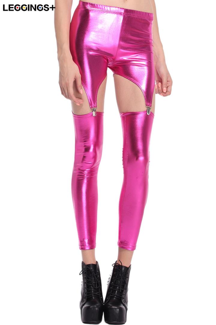 Romwe Romwe Rose Faux Leather Leggings
