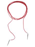 Romwe Red Layered Faux Suede Choker With Spike