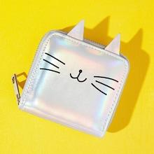 Romwe Cartoon Print Zipper Around Purse