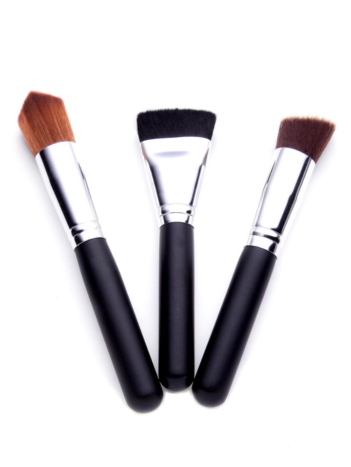 Romwe Black Makeup Brush Set 3pcs