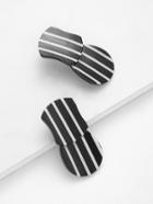 Romwe Striped Design Drop Earrings