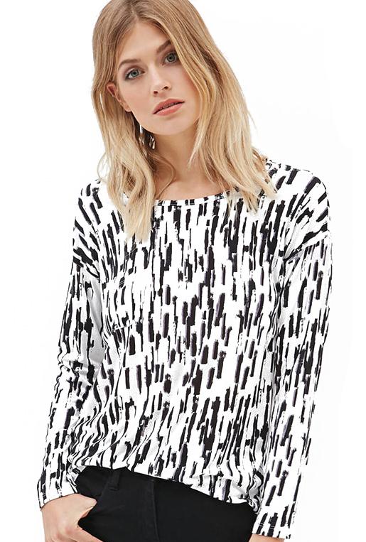 Romwe Vertical Stripe Slim Pocket T-shirt