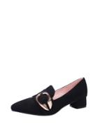Romwe Metal Detail Low Heeled Loafers
