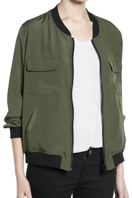 Romwe Both-sides-wear Army Green Jacket