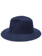 Romwe Wool Boater Royal Blue Hat