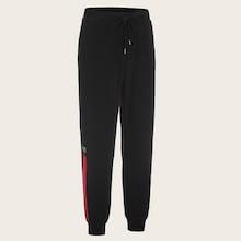 Romwe Guys Patch Detail Drawstring Waist Contrast Side Jogger Pants