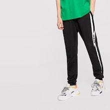 Romwe Guys Lightning & Letter Side Sweatpants