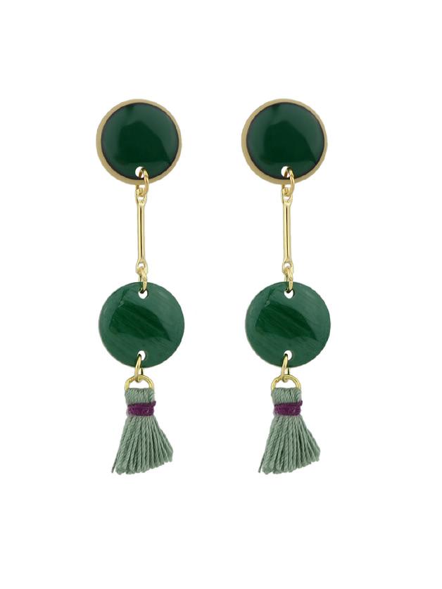 Romwe Round Shape And Tassel Earrings For Women