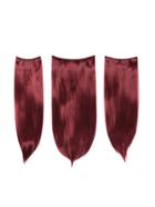 Romwe Burgundy Clip In Straight Hair Extension 3pcs