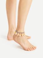 Romwe Shell Embellished Chain Anklet