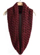 Romwe Classic Knit Wine Red Scarf