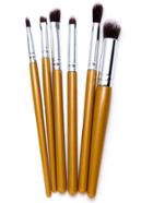 Romwe 6pcs Gold Professional Makeup Brush Set