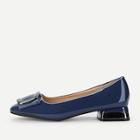 Romwe Patent Leather Ballerina Shoes