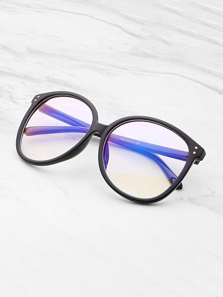 Romwe Clear Lens Oversized Sunglasses