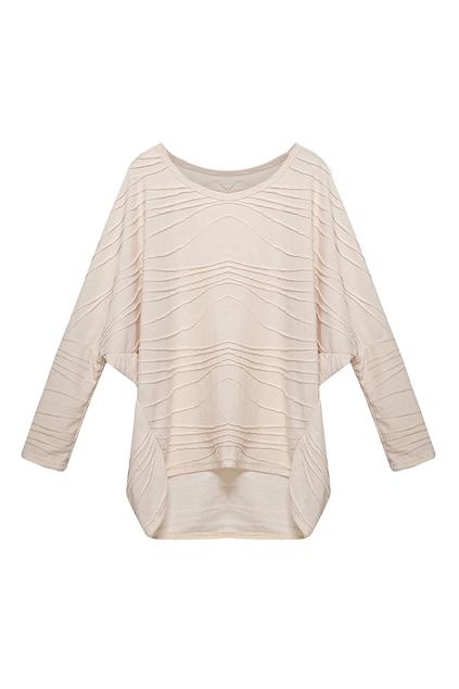 Romwe Batwing Apricot Loose Jumper