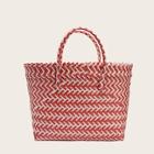 Romwe Two Tone Braided Tote Bag