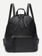 Romwe Zipper Front Pu Backpack