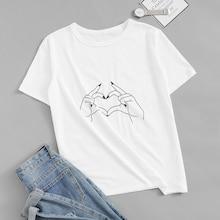 Romwe Finger Print Tee