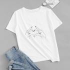 Romwe Finger Print Tee