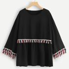 Romwe Plus Fringe Blouse