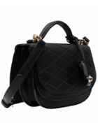 Romwe Black Magnetic Diamondback Pu Bag