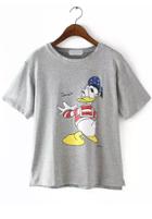 Romwe Donald Duck Grey T-shirt