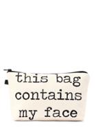 Romwe Slogan Print Zipper Cosmetic Bag