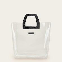Romwe Color-block Clear Tote Bag