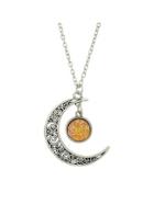Romwe Gold Hollow Moon Full Of Stars Necklace