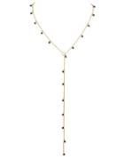 Romwe Black Small Beads Long Necklace