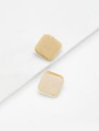Romwe Square Button Design Stud Earrings