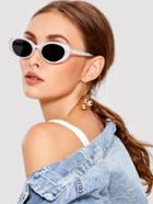 Romwe Two Tone Cat Eye Sunglasses