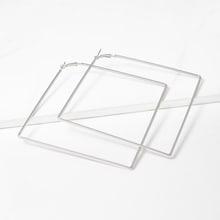 Romwe Open Square Oversize Hoop Earrings