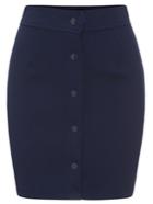 Romwe Single-breasted Bodycon Skirt