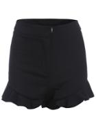 Romwe Peplum Hem Slim Shorts