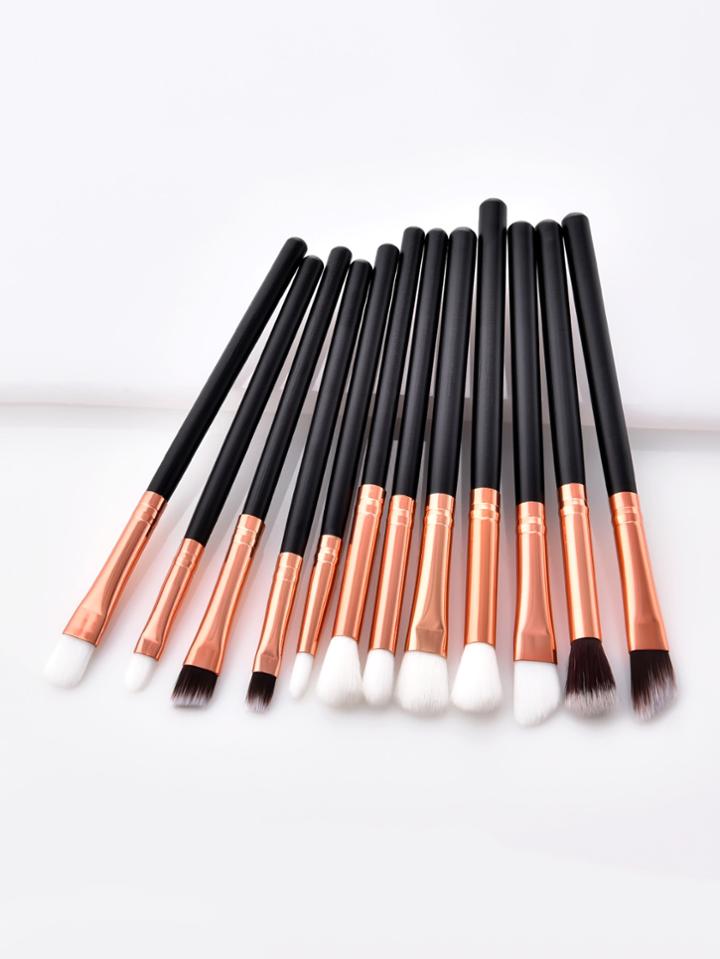 Romwe Two Tone Handle Eye Brush 12pcs