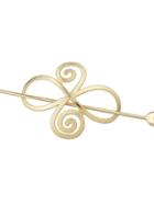 Romwe Gold Color Simple Flower Big Hair Clip