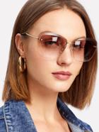 Romwe Rimless Tinted Lens Sunglasses